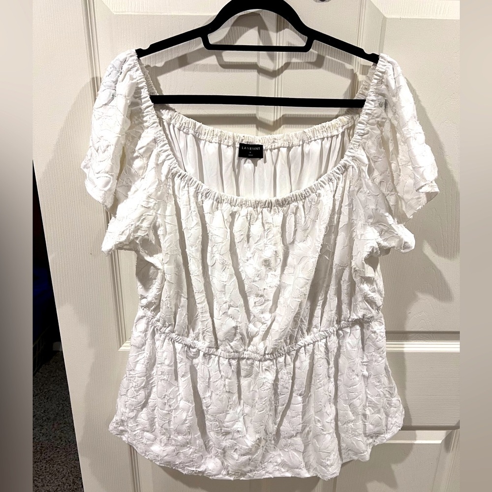 Lane Bryant Off the Shoulder Top in white